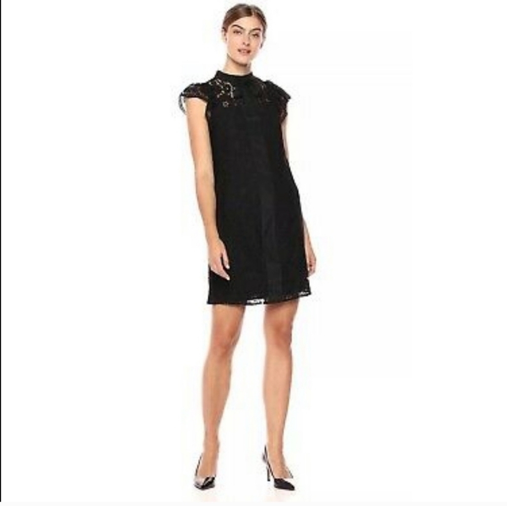 Nanette Lepore Cap Sleeve Lace LBD w/ Bow Tie Size 10, New With Tags!